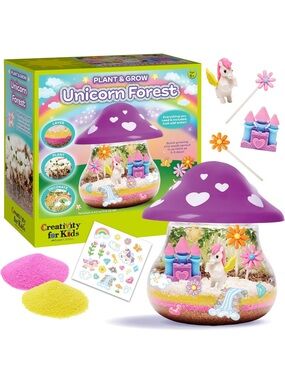 Creativity for Kids Plant and Grow Unicorn Forest: Terrarium Kit for Kids NEW